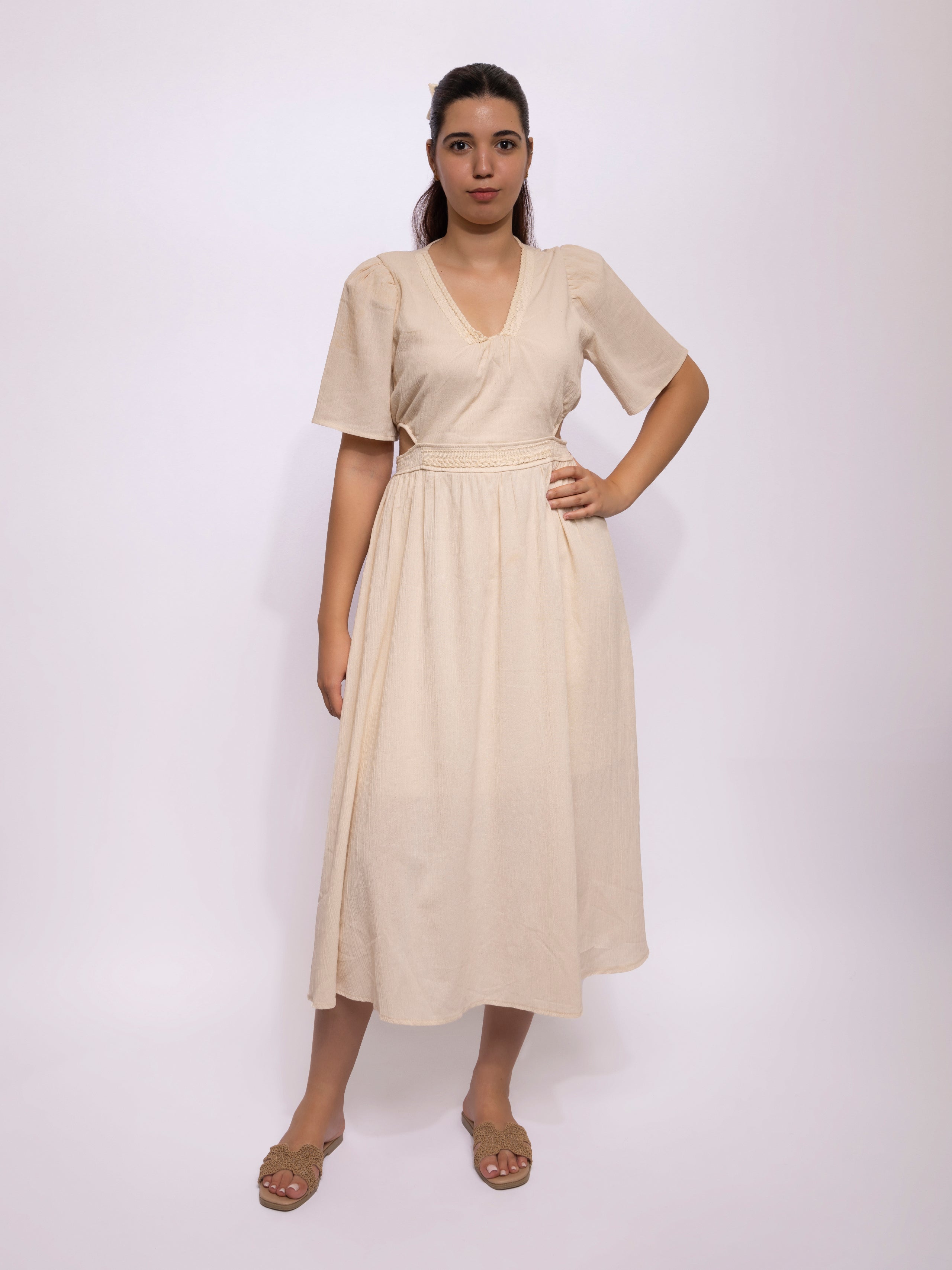 BREATHABLE LINEN SUMMER DRESS